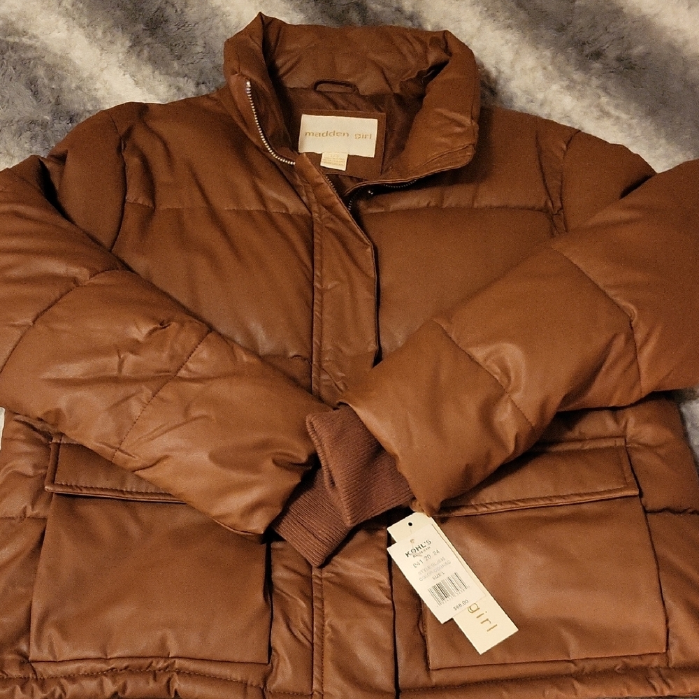 Madden Girl Brown Puffer Jacket